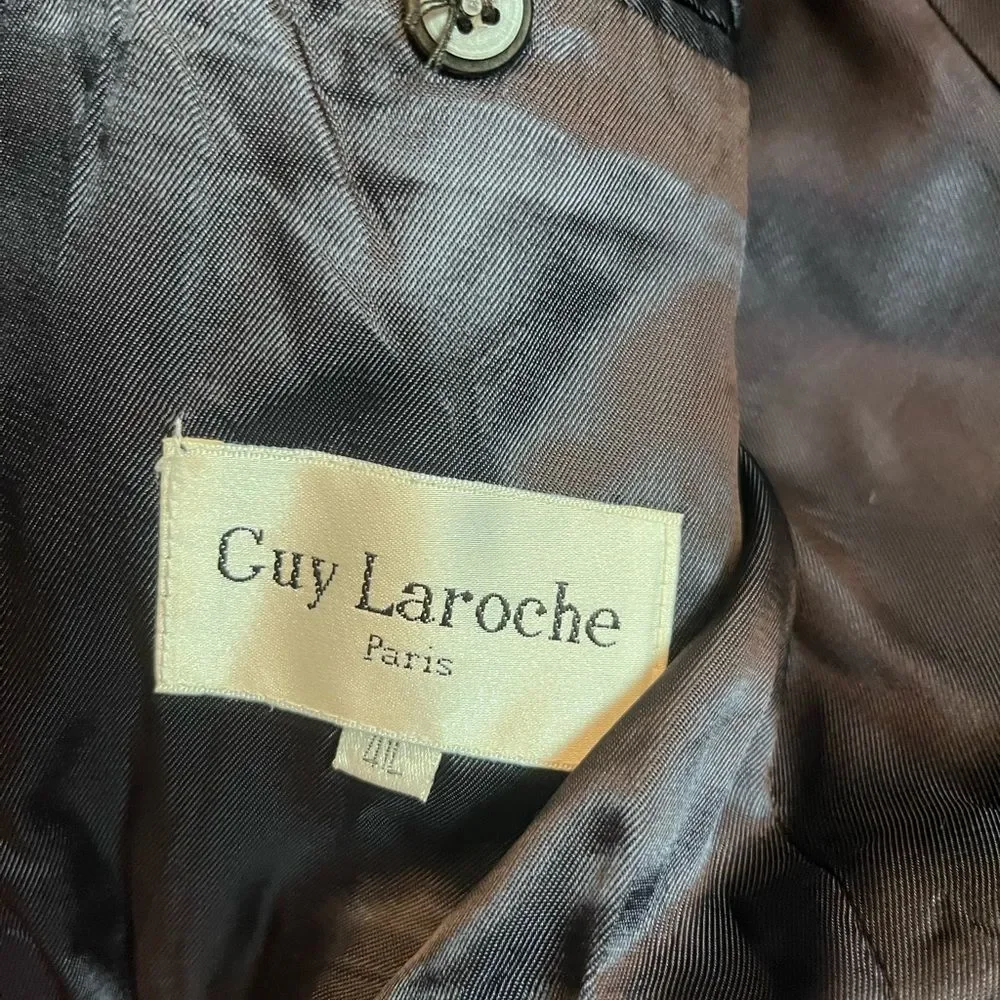Vintage Guy Laroche Paris Men's Navy Wool Blazer Size 41 L